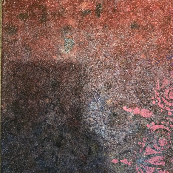 HANDCRAFTED Abstract Rainbow Texture Painting HANDPAINTED HANDMADE Wall Art - Picture 4 of 17